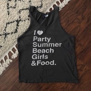 Divided by H&M, Graphic Tank, Size Medium